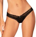 Obsessive - Seksowne Czarne Koronkowe Stringi Medilla XL/2XL Obsessive