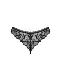 Obsessive - Seksowne Czarne Koronkowe Stringi Serafia XL/2XL Obsessive