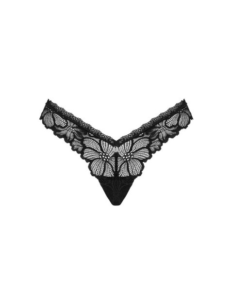 Obsessive - Seksowne Czarne Koronkowe Stringi Serafia M/L Obsessive Obsessive - Seksowne Czarne Koronkowe Stringi Serafia M/L Obsessive