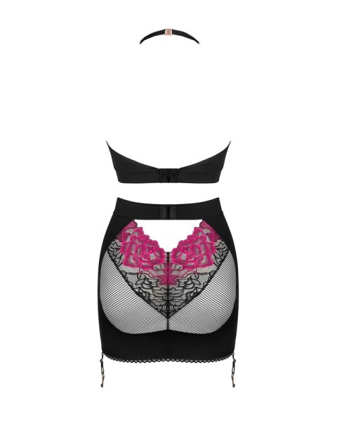 Obsessive - Seksowny Top I Spódniczka Do Pończoch Z Prześwitującym Tyłem Rosenty XL/2XL Obsessive Obsessive - Seksowny Top I Spódniczka Do Pończoch Z Prześwitującym Tyłem Rosenty XL/2XL Obsessive