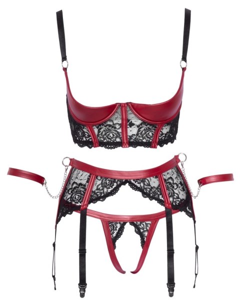 Cottelli Bondage - Seksowny 3-Częściowy Otwarty Komplecik Bondage XL Cottelli BONDAGE Cottelli Bondage - Seksowny 3-Częściowy Otwarty Komplecik Bondage XL Cottelli BONDAGE