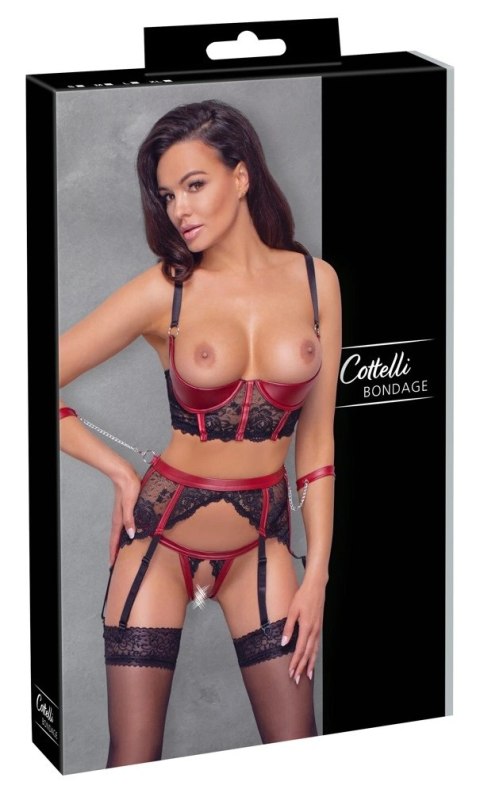 Cottelli Bondage - Seksowny 3-Częściowy Otwarty Komplecik Bondage L Cottelli BONDAGE Cottelli Bondage - Seksowny 3-Częściowy Otwarty Komplecik Bondage L Cottelli BONDAGE