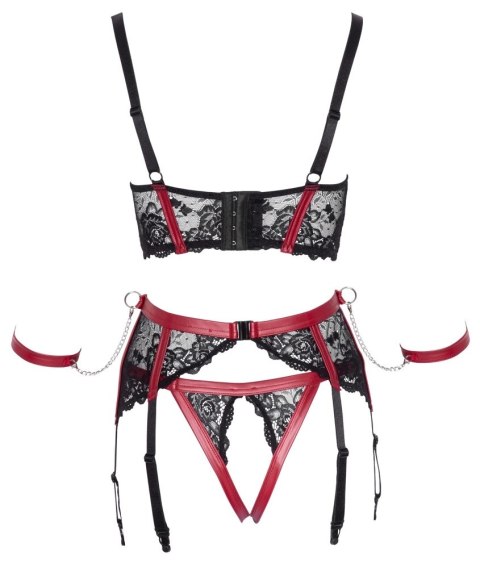 Cottelli Bondage - Seksowny 3-Częściowy Otwarty Komplecik Bondage M Cottelli BONDAGE Cottelli Bondage - Seksowny 3-Częściowy Otwarty Komplecik Bondage M Cottelli BONDAGE
