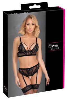 Cottelli LINGERIE - Koronkowy Biustonosz Z Pasem Do Pończoch Bez Krocza M Cottelli LINGERIE