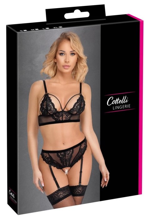 Cottelli LINGERIE - Koronkowy Biustonosz Z Pasem Do Pończoch Bez Krocza M Cottelli LINGERIE Cottelli LINGERIE - Koronkowy Biustonosz Z Pasem Do Pończoch Bez Krocza M Cottelli LINGERIE