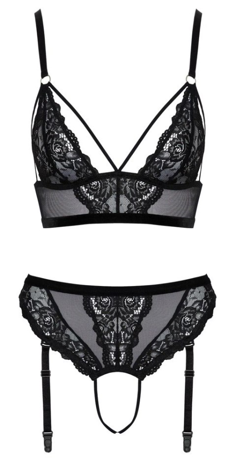 Cottelli LINGERIE - Koronkowy Biustonosz Z Pasem Do Pończoch Bez Krocza M Cottelli LINGERIE Cottelli LINGERIE - Koronkowy Biustonosz Z Pasem Do Pończoch Bez Krocza M Cottelli LINGERIE