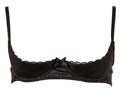 Cottelli LINGERIE - Otwarty Biustonosz Na Fiszbinach Z Eleganckimi Haftkami Czarny 75A Cottelli LINGERIE Cottelli LINGERIE - Otwarty Biustonosz Na Fiszbinach Z Eleganckimi Haftkami Czarny 75A Cottelli LINGERIE