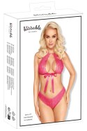 Kissable - Różowy Koronkowy 2-Częściowy Komplecik Z Satynową Kokardką L/XL Kissable