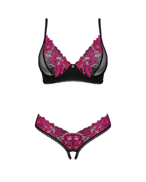 Obsessive - Seksowny Biustonosz I Stringi Bez Krocza Z Kwiatową Koronką Rosenty M/L Obsessive Obsessive - Seksowny Biustonosz I Stringi Bez Krocza Z Kwiatową Koronką Rosenty M/L Obsessive