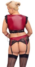 Cottelli Bondage - 2-Częściowy Koronkowy Komplecik Bondage Czerwono-Czarny 3XL Cottelli BONDAGE