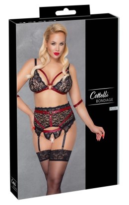Cottelli Bondage - 3-Częściowy Koronkowy Komplecik Bondage 4XL Cottelli BONDAGE