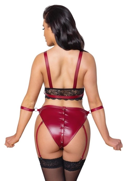 Cottelli Bondage - Seksowny Czerwony Zestaw Z Elegancką Koronką L Cottelli BONDAGE Cottelli Bondage - Seksowny Czerwony Zestaw Z Elegancką Koronką L Cottelli BONDAGE