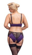 Cottelli CURVES - Satynowo-Koronkowy Zestaw Majtki Z Podwiązką I Stanik 4XL Cottelli CURVES