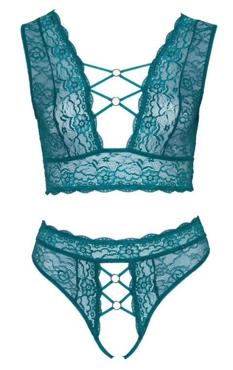 Cottelli CURVES - Seksowna Wycięta Braletka I Stringi Bez Krocza Niebieskie 2XL Cottelli CURVES Cottelli CURVES - Seksowna Wycięta Braletka I Stringi Bez Krocza Niebieskie 2XL Cottelli CURVES