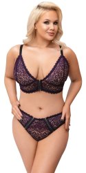 Cottelli CURVES - Seksowny 2-Częściowy Zestaw Z Fioletowej Koronki 2XL Cottelli CURVES