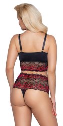 Cottelli CURVES - Seksowny Koronkowy Secik Wysokie Stringi I Biustonosz Z Paseczkami 4XL Cottelli CURVES