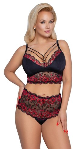 Cottelli CURVES - Seksowny Koronkowy Secik Wysokie Stringi I Biustonosz Z Paseczkami XL Cottelli CURVES