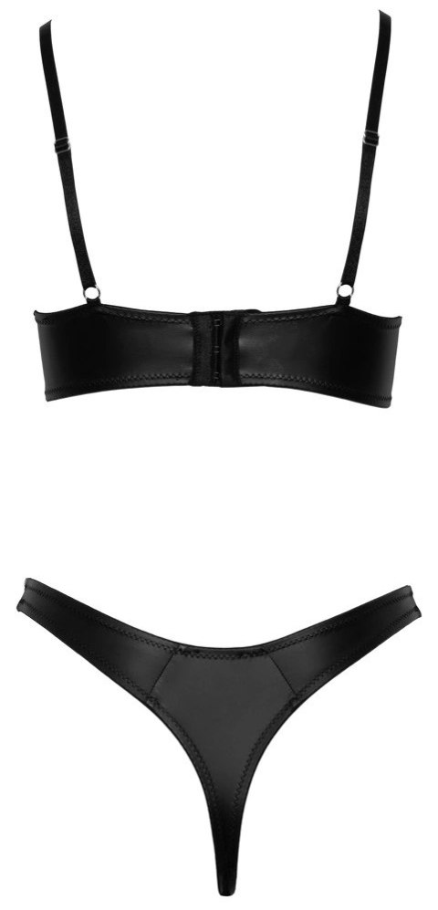 Cottelli LINGERIE - Czarny Matowy 2-Częściowy Set Z Ozdobnymi Paseczkami 75B/S Cottelli LINGERIE Cottelli LINGERIE - Czarny Matowy 2-Częściowy Set Z Ozdobnymi Paseczkami 75B/S Cottelli LINGERIE