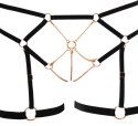 Cottelli LINGERIE - Seksowny Biustonosz Z Paseczków I Łańcuszków + Figi Z Koronką L Cottelli LINGERIE