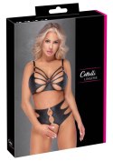 Cottelli LINGERIE - Seksowny Matowy Biustonosz I Wysokie Majtki Z Wycięciami M Cottelli LINGERIE