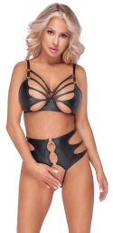 Cottelli LINGERIE - Seksowny Matowy Biustonosz I Wysokie Majtki Z Wycięciami M Cottelli LINGERIE