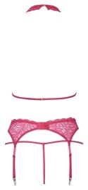 Cottelli LINGERIE - Seksowny Różowy Komplecik Biustonosz Pas I Stringi S/M Cottelli LINGERIE