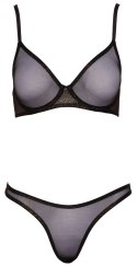 Cottelli LINGERIE - Seksowny Siateczkowy 2-Częściowy Komplecik Z Brokatem 85C/XL Cottelli LINGERIE