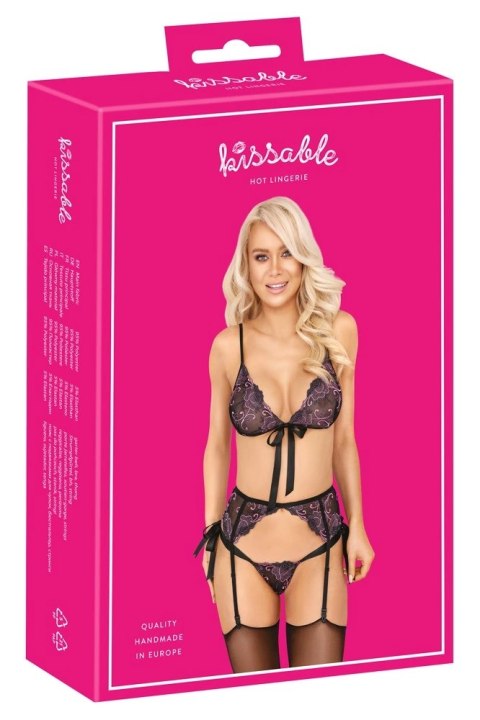 Kissable - Gorący Komplecik Ze Zmysłowej Koronki Czarny S/M Kissable Kissable - Gorący Komplecik Ze Zmysłowej Koronki Czarny S/M Kissable