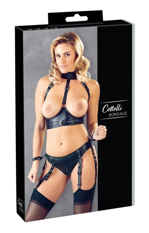 Cottelli Bondage - Seksowny Otwarty Biustonosz Z Majteczkami Na Szelkach XL Cottelli BONDAGE Cottelli Bondage - Seksowny Otwarty Biustonosz Z Majteczkami Na Szelkach XL Cottelli BONDAGE