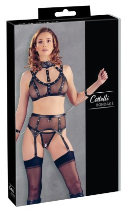 Cottelli Bondage - Seksowny Siateczkowy Komplecik Bondage Czarny XL Cottelli BONDAGE