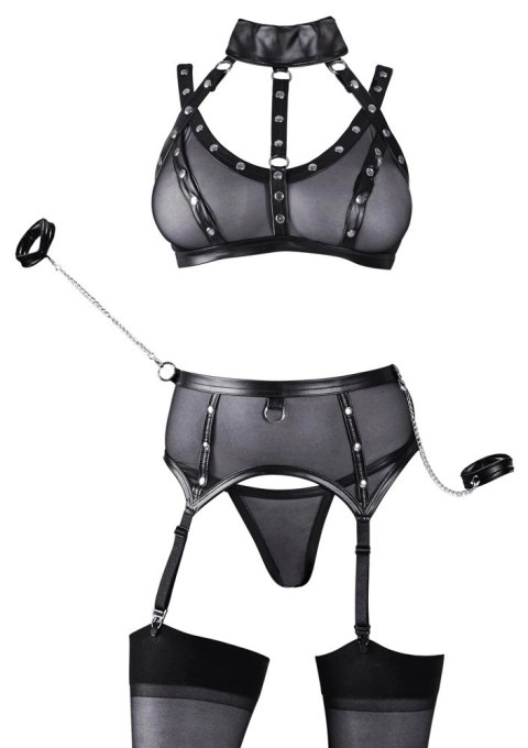 Cottelli Bondage - Seksowny Siateczkowy Komplecik Bondage Czarny XL Cottelli BONDAGE Cottelli Bondage - Seksowny Siateczkowy Komplecik Bondage Czarny XL Cottelli BONDAGE