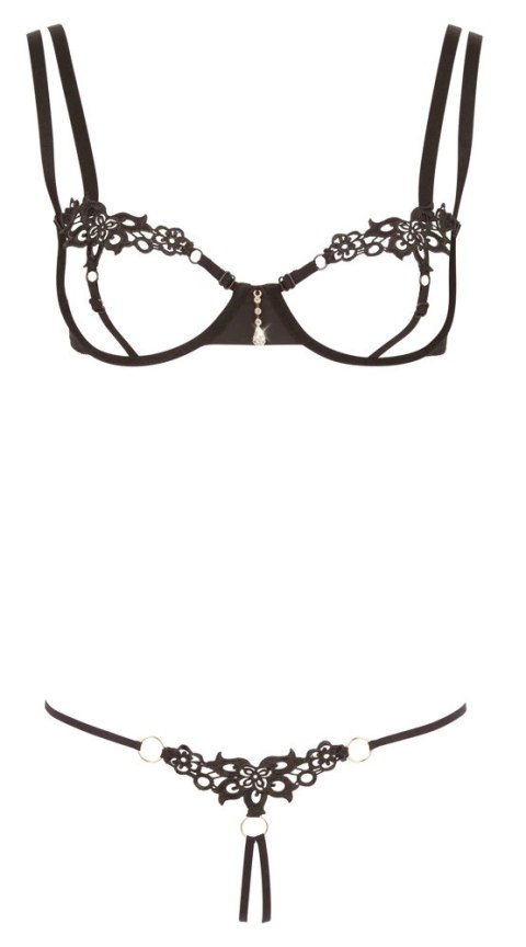 Cottelli LINGERIE - Seksowny 2-Częściowy Komplecik Z Paseczków Czarny L Cottelli LINGERIE Cottelli LINGERIE - Seksowny 2-Częściowy Komplecik Z Paseczków Czarny L Cottelli LINGERIE
