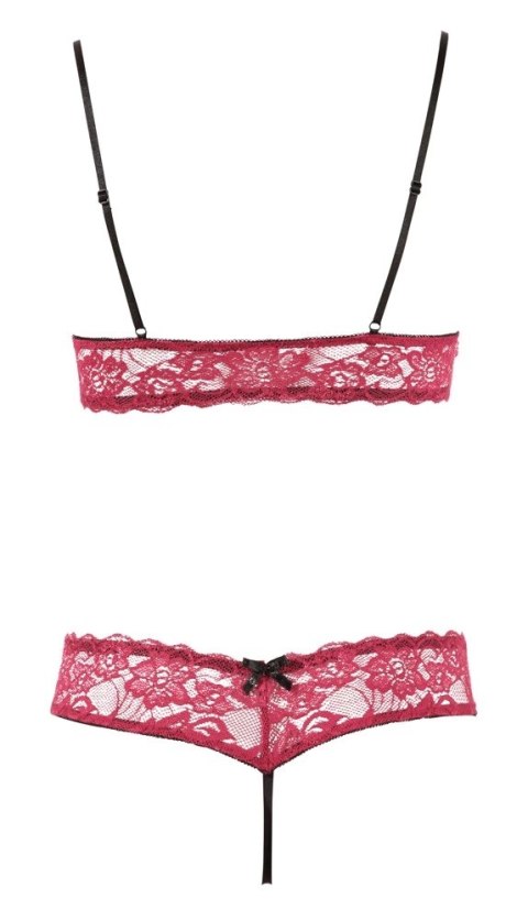 Cottelli LINGERIE - Seksowny Otwarty Biustonosz + Stringi Bez Krocza Czerwone L Cottelli LINGERIE Cottelli LINGERIE - Seksowny Otwarty Biustonosz + Stringi Bez Krocza Czerwone L Cottelli LINGERIE