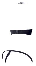 Cottelli LINGERIE - Seksowny Otwarty Biustonosz + Stringi Czarne 85B/L Cottelli LINGERIE