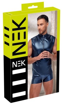 NEK - Seksowna Niebiesko-Metaliczna Koszulka Męska Bez Rękawów 2XL NEK