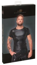 Noir - Seksowna Męska Koszulka Czarny Mat XL Noir