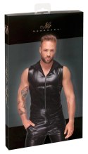 Noir - Seksowny Męski Bezrękawnik Z Kapturem Skóra Węża Czarny 2XL Noir