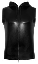 Noir - Seksowny Męski Bezrękawnik Z Kapturem Skóra Węża Czarny 2XL Noir