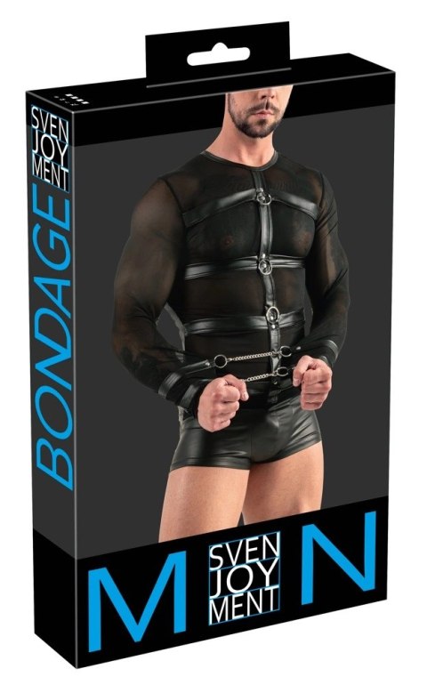 Svenjoyment Bondage - Długa Siateczkowa Koszulka Z Eleganckim Matem I Mankietami Na Nadgarstki XL Svenjoyment Bondage Svenjoyment Bondage - Długa Siateczkowa Koszulka Z Eleganckim Matem I Mankietami Na Nadgarstki XL Svenjoyment Bondage