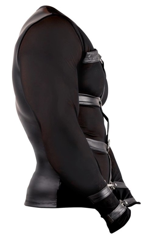 Svenjoyment Bondage - Długa Siateczkowa Koszulka Z Eleganckim Matem I Mankietami Na Nadgarstki XL Svenjoyment Bondage Svenjoyment Bondage - Długa Siateczkowa Koszulka Z Eleganckim Matem I Mankietami Na Nadgarstki XL Svenjoyment Bondage