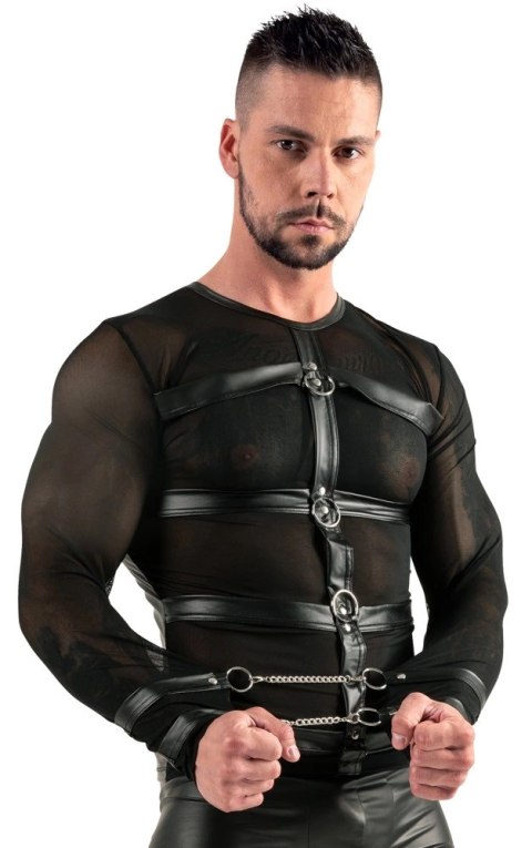 Svenjoyment Bondage - Długa Siateczkowa Koszulka Z Eleganckim Matem I Mankietami Na Nadgarstki L Svenjoyment Bondage Svenjoyment Bondage - Długa Siateczkowa Koszulka Z Eleganckim Matem I Mankietami Na Nadgarstki L Svenjoyment Bondage