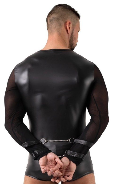 Svenjoyment Bondage - Długa Siateczkowa Koszulka Z Eleganckim Matem I Mankietami Na Nadgarstki L Svenjoyment Bondage Svenjoyment Bondage - Długa Siateczkowa Koszulka Z Eleganckim Matem I Mankietami Na Nadgarstki L Svenjoyment Bondage