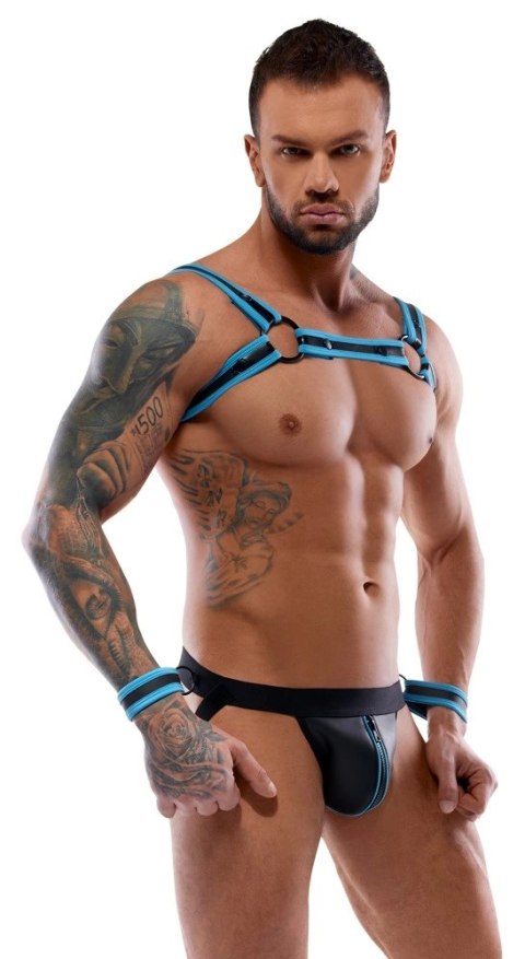 Svenjoyment Bondage - Seksowna Męska Uprząż + Slipy Bez Tyłu Z Mankietami XL Svenjoyment Bondage Svenjoyment Bondage - Seksowna Męska Uprząż + Slipy Bez Tyłu Z Mankietami XL Svenjoyment Bondage