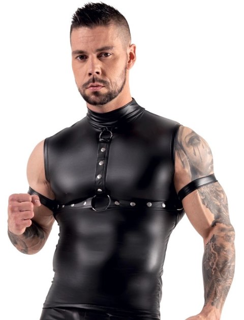 Svenjoyment Bondage - Seksowny Matowy Top Męski Z Ćwiekami Szelkami I Pasami XL Svenjoyment Bondage Svenjoyment Bondage - Seksowny Matowy Top Męski Z Ćwiekami Szelkami I Pasami XL Svenjoyment Bondage
