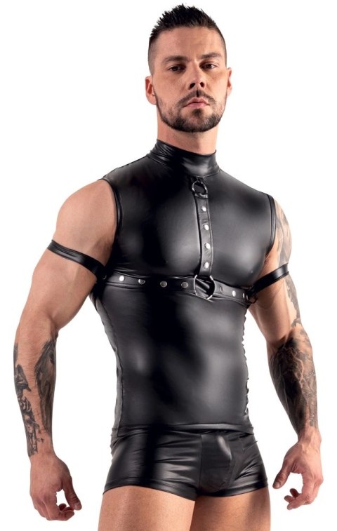 Svenjoyment Bondage - Seksowny Matowy Top Męski Z Ćwiekami Szelkami I Pasami XL Svenjoyment Bondage Svenjoyment Bondage - Seksowny Matowy Top Męski Z Ćwiekami Szelkami I Pasami XL Svenjoyment Bondage