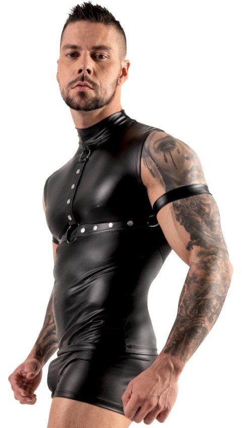 Svenjoyment Bondage - Seksowny Matowy Top Męski Z Ćwiekami Szelkami I Pasami XL Svenjoyment Bondage Svenjoyment Bondage - Seksowny Matowy Top Męski Z Ćwiekami Szelkami I Pasami XL Svenjoyment Bondage
