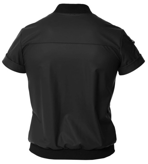 Svenjoyment - Czarna Krótka Męska Koszula O Matowym Wyglądzie XL Svenjoyment Svenjoyment - Czarna Krótka Męska Koszula O Matowym Wyglądzie XL Svenjoyment