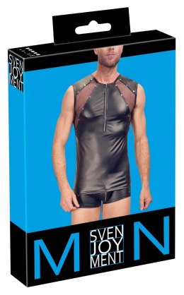Svenjoyment - Męski Bezrękawnik W Eleganckim Czarnym Matowym Wyglądzie M Svenjoyment
