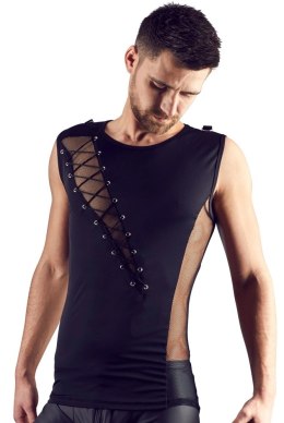 Svenjoyment - Męski Czarny Bezrękawnik Z Eleganckim Sznurowaniem 2XL Svenjoyment