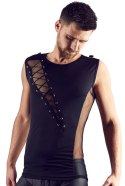 Svenjoyment - Męski Czarny Bezrękawnik Z Eleganckim Sznurowaniem XL Svenjoyment